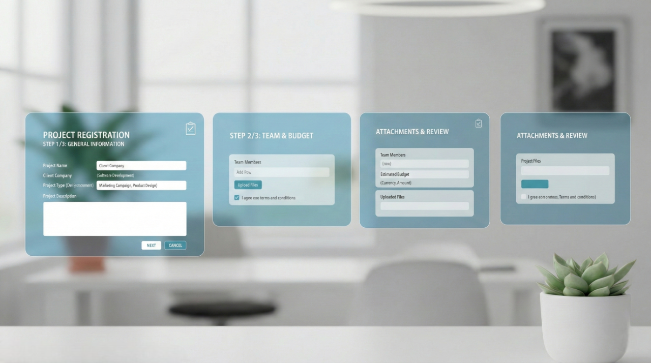 Multi-page form creation feature